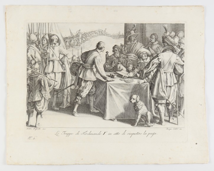 Serie de 4 estampas de vida de Fernando I de Medici. Callot, Jacques (1592-1635). 1614-1620. Precio: 1500€