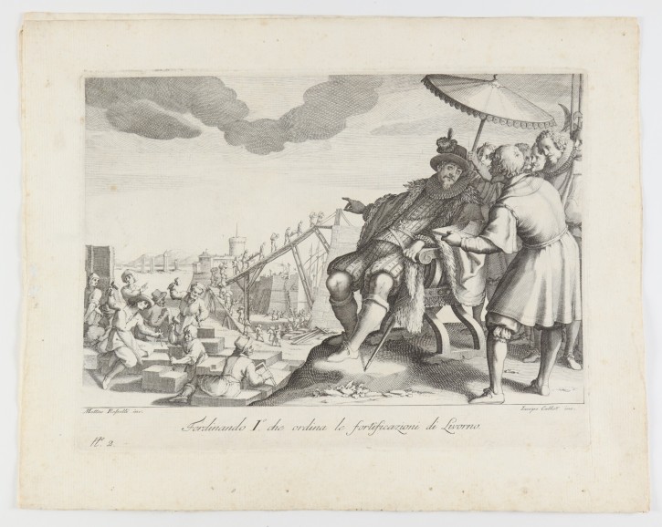 Serie de 4 estampas de vida de Fernando I de Medici. Callot, Jacques (1592-1635). 1614-1620. Precio: 1500€