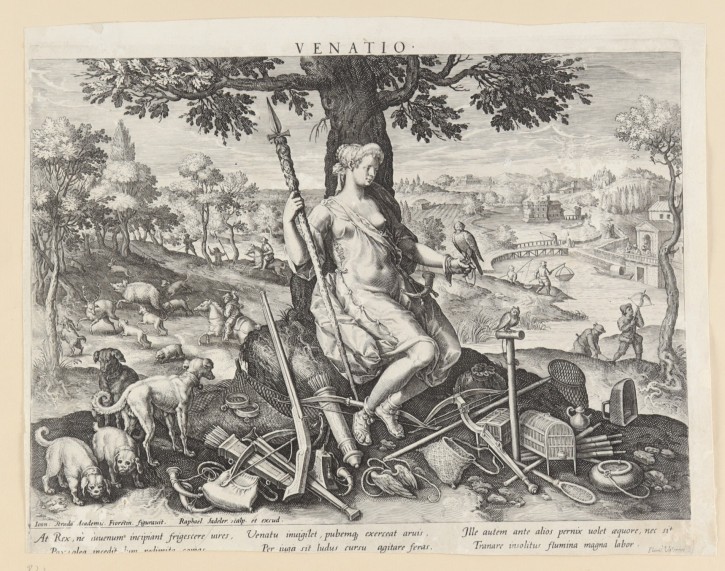 Venatio. Sadeler, Raphaël (1560/1561-1628/1632)​ - Stradanus, Joannes (1523-1605). 1597. Precio: 300€