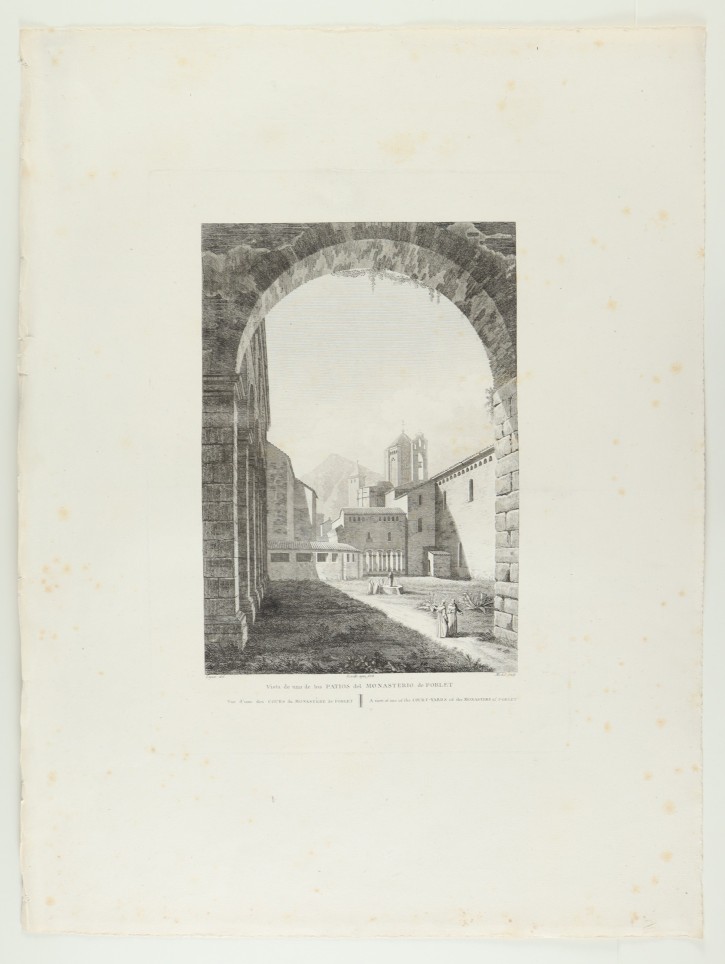 Vista de uno de los Patios del Monasterio de Poblet. . 1806. Precio: 120€